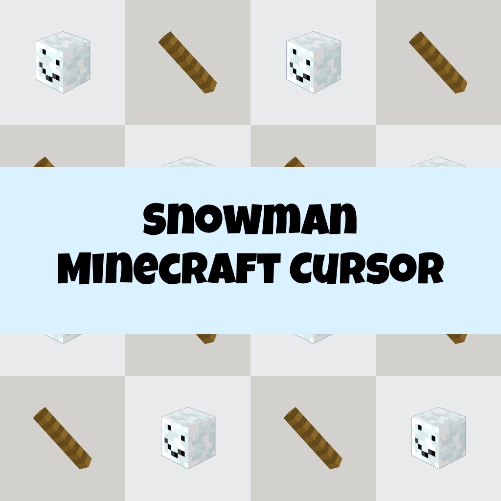 Preview Snowman Minecraft cursor custom cursor pack